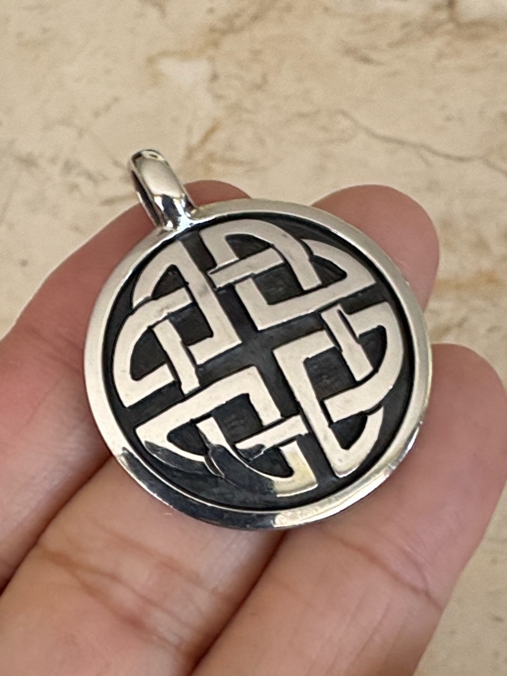 NEW! 925 Sterling Silver Celtic Knot Round Pendant | Made in Mexico | 12g
